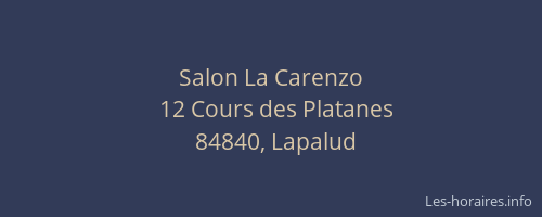 Salon La Carenzo