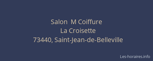 Salon  M Coiffure