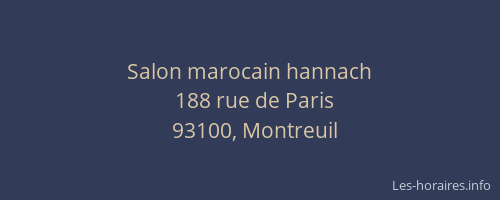 Salon marocain hannach