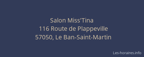 Salon Miss'Tina