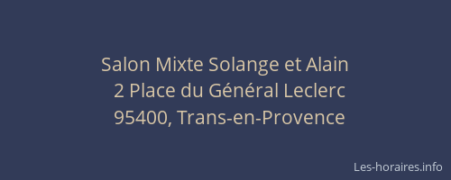 Salon Mixte Solange et Alain