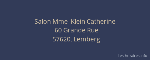 Salon Mme  Klein Catherine