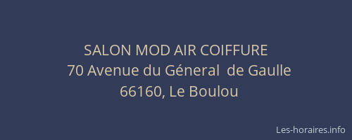 SALON MOD AIR COIFFURE