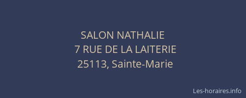 SALON NATHALIE