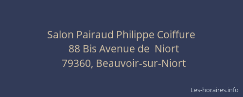 Salon Pairaud Philippe Coiffure