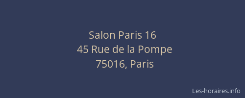 Salon Paris 16