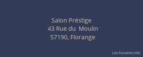 Salon Pr&eacute;stige