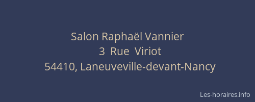 Salon Raphaël Vannier