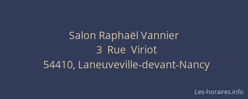 Salon Rapha&euml;l Vannier