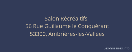 Salon R&eacute;cr&eacute;a'tifs