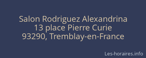 Salon Rodriguez Alexandrina