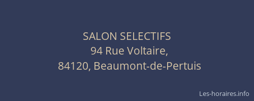 SALON SELECTIFS