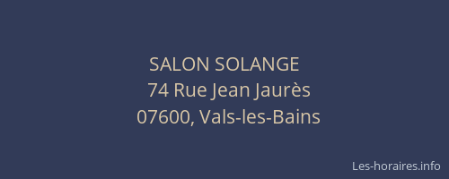 SALON SOLANGE