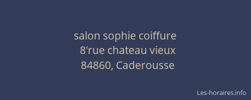 salon sophie coiffure