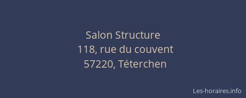 Salon Structure
