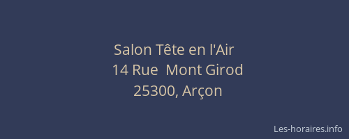 Salon T&ecirc;te en l'Air