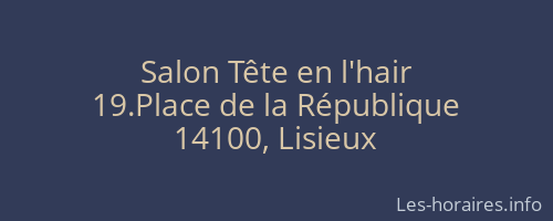 Salon Tête en l'hair