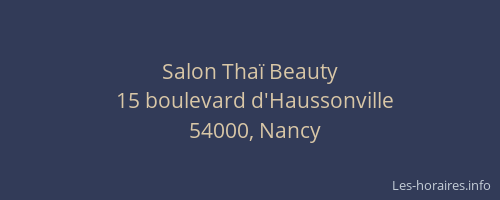 Salon Thaï Beauty