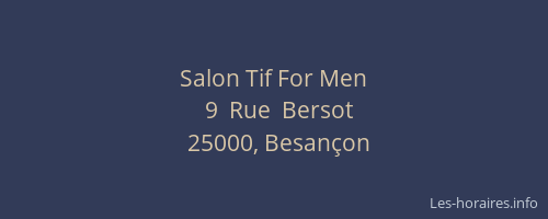 Salon Tif For Men