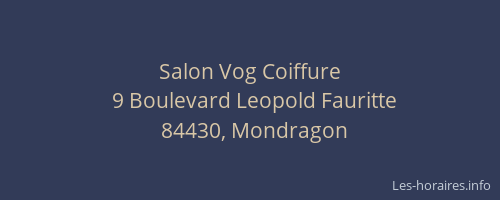 Salon Vog Coiffure