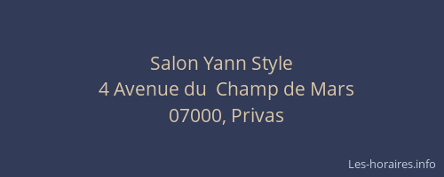Salon Yann Style