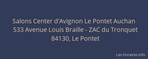Salons Center d'Avignon Le Pontet Auchan