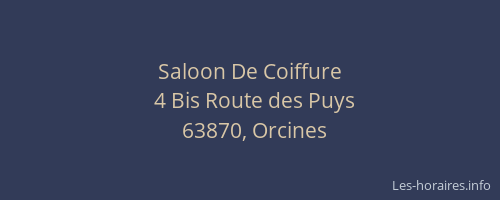 Saloon De Coiffure