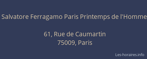 Salvatore Ferragamo Paris Printemps de l'Homme