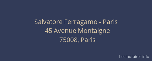 Salvatore Ferragamo - Paris