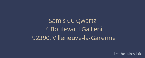 Sam's CC Qwartz