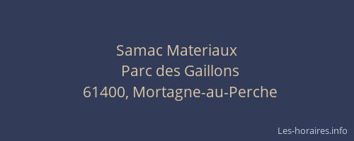 Samac Materiaux