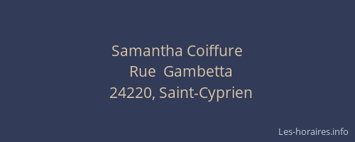 Samantha Coiffure
