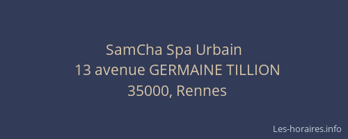 SamCha Spa Urbain