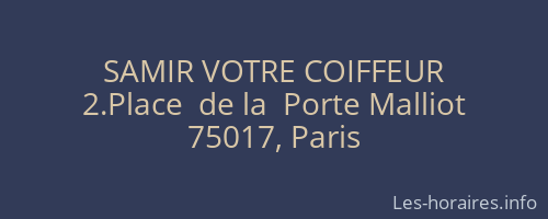 SAMIR VOTRE COIFFEUR