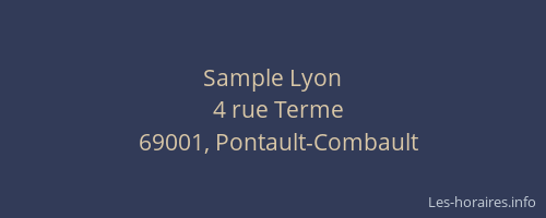 Sample Lyon