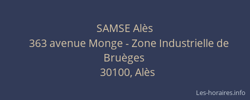 SAMSE Al&egrave;s