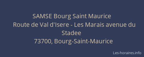 SAMSE Bourg Saint Maurice