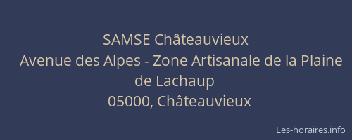 SAMSE Châteauvieux