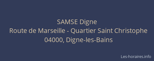 SAMSE Digne