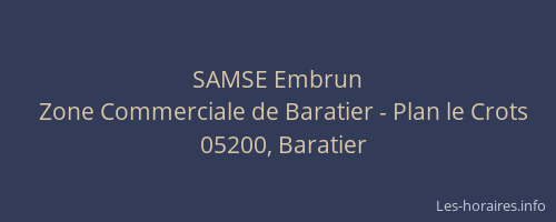 SAMSE Embrun