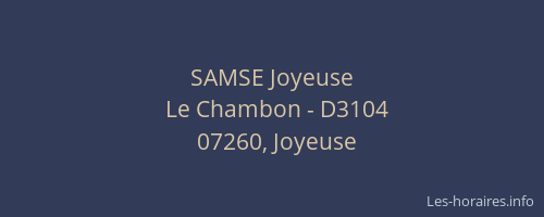 SAMSE Joyeuse