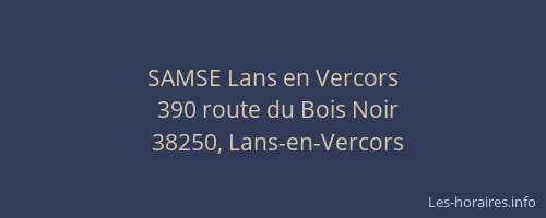 SAMSE Lans en Vercors