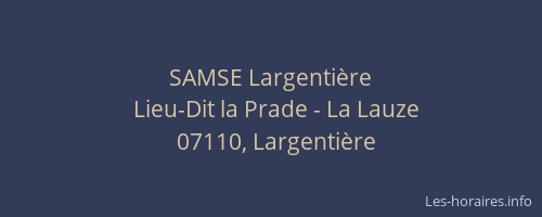 SAMSE Largentière