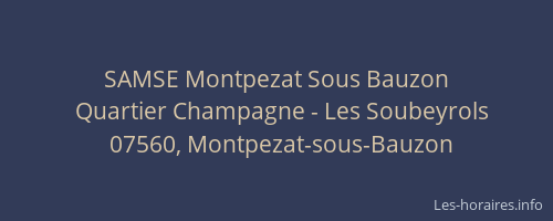 SAMSE Montpezat Sous Bauzon