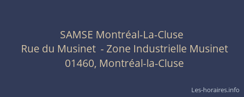 SAMSE Montréal-La-Cluse