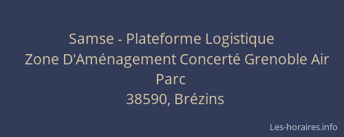 Samse - Plateforme Logistique