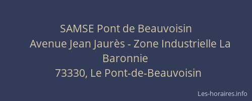 SAMSE Pont de Beauvoisin