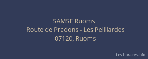 SAMSE Ruoms