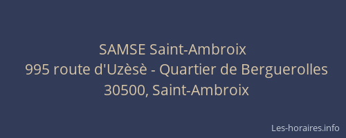 SAMSE Saint-Ambroix