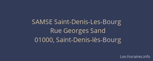 SAMSE Saint-Denis-Les-Bourg